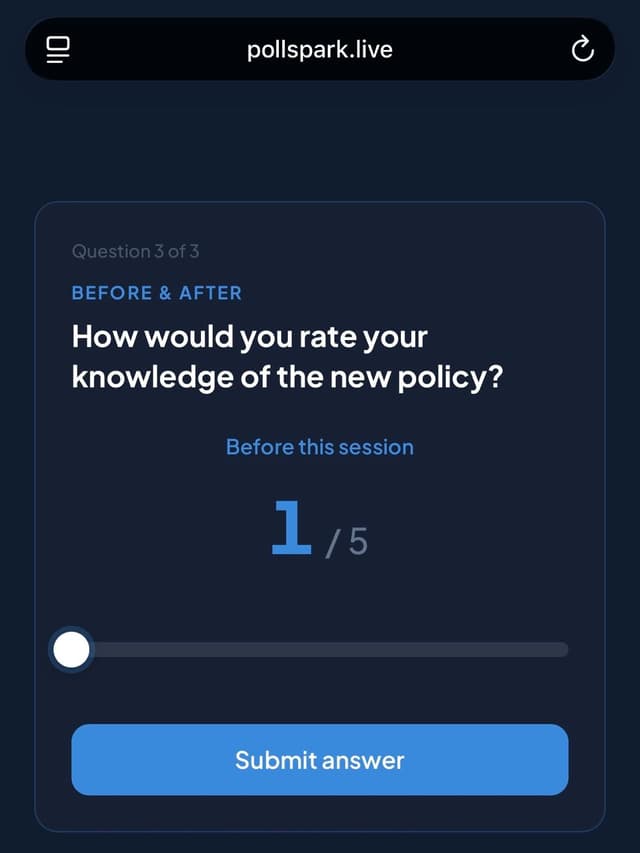 Before and After question on mobile